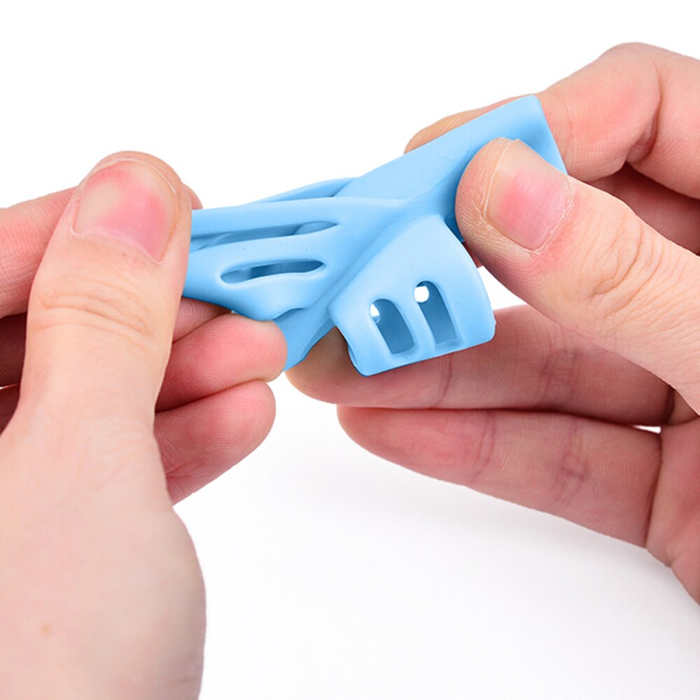 3pcs Two-Finger Pen Grip Holder Soft Rubber Children Learning Writing Grip Handwriting Tool Posture Correction Device Stationery