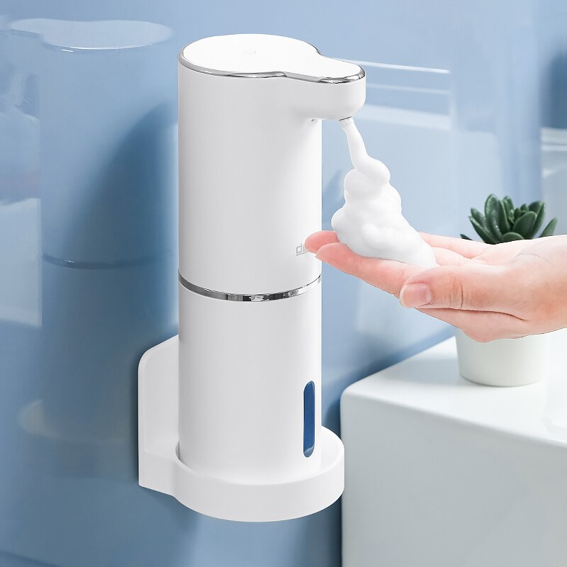 Automatic Foam Soap Dispensers Bathroom Smart Washing Hand Machine With USB Charging White ABS Material