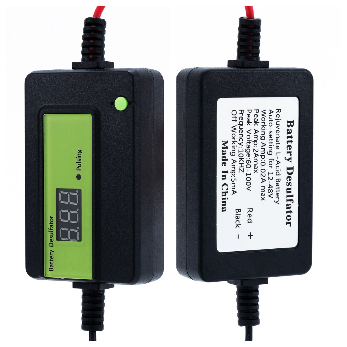 2A Lead Acid Battery Desulfator 12V 24V 36V 48V Battery Regenerator Auto Pulse Desulfator