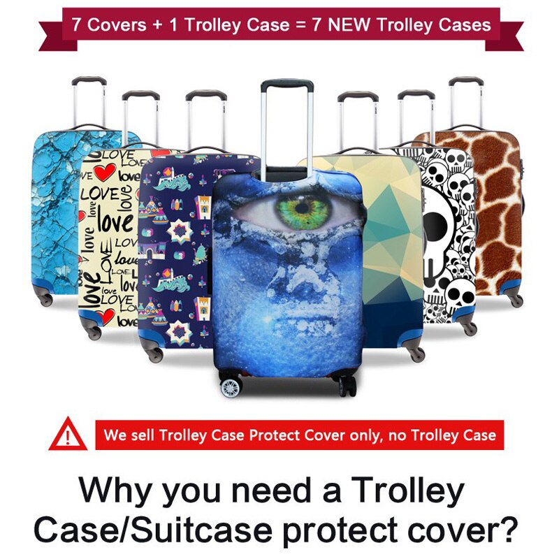 Luggage Cover - Animal Panda Print - Elastic & Waterproof - for 18-30 Inch Trolley Suitcases