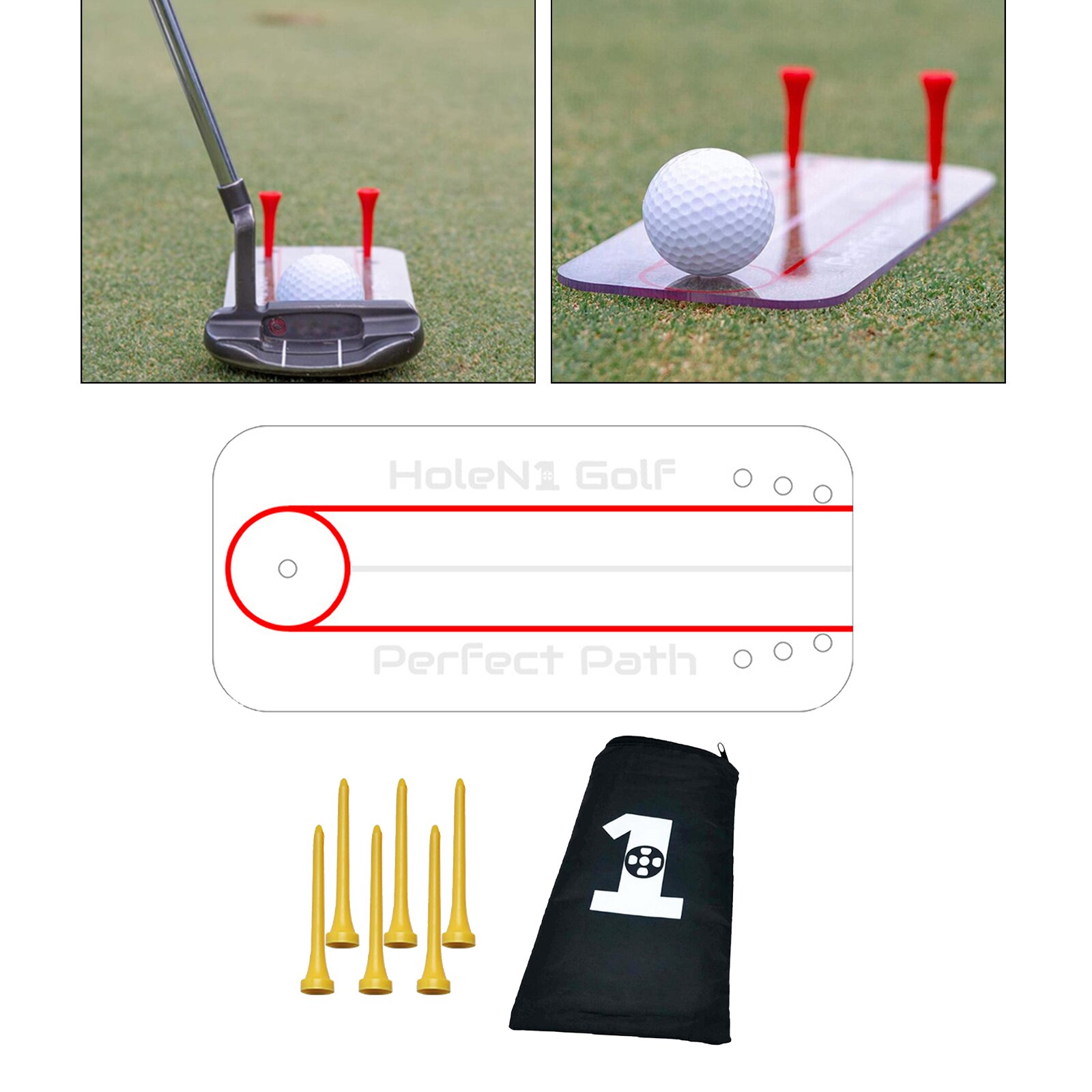 Golf Putting Aid Alignment Swing Trainer Alignment Putting Tutor Equipment