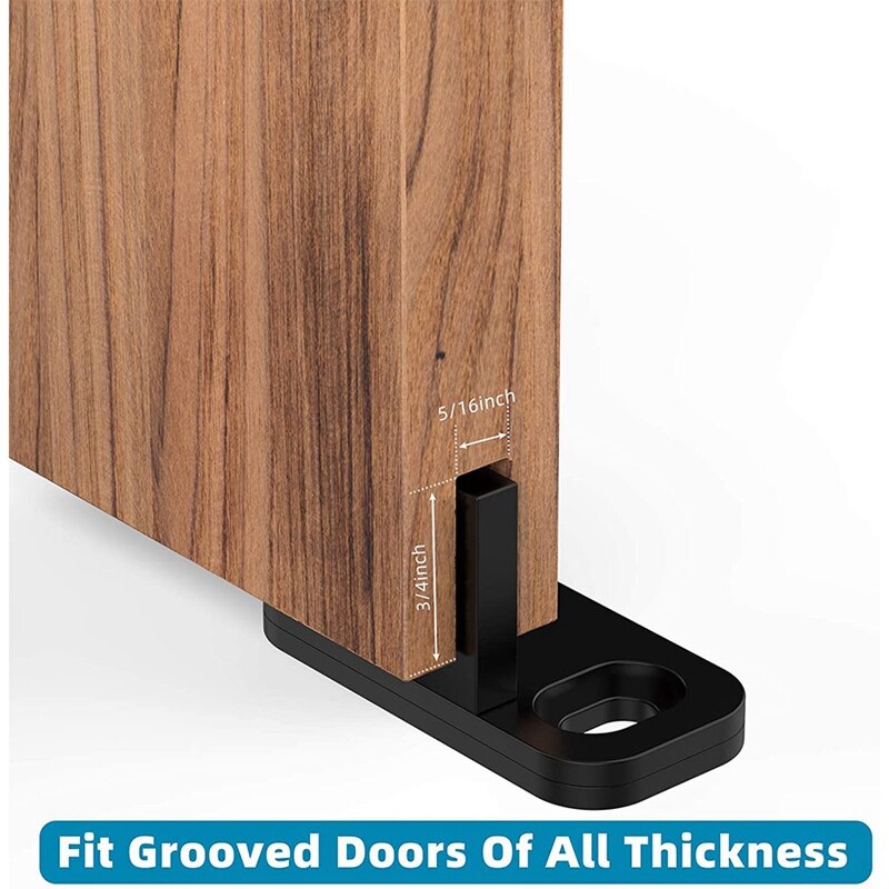 8 Pieces Sliding Barn Door Floor Guides Closet Door Guides Hardware Plastic Simple Floor Wall Mounted Bottom Track Guide