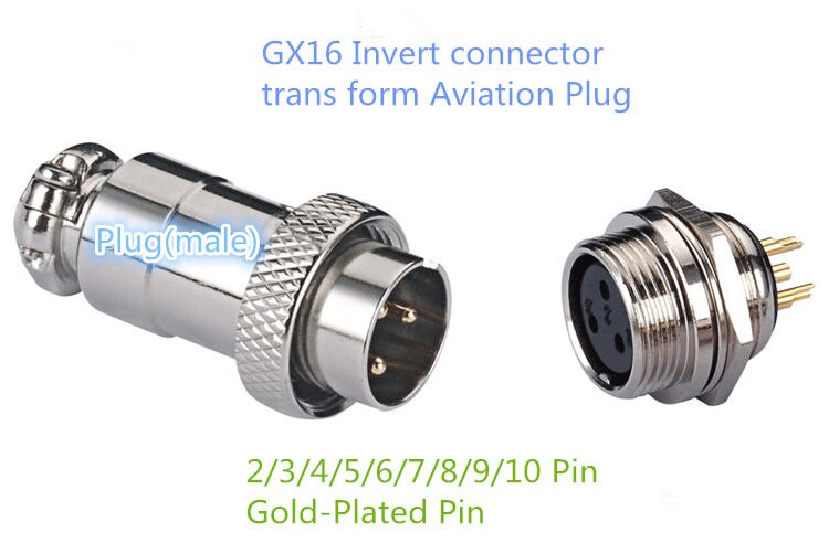 1 Pcs AP020 GX16 2/3/4/5/6/7/8 Pin M16 Mannelijke & Vrouwelijke omkeren Connector Trans Vorm Luchtvaart Plug GX16 Circulaire Socket Connector