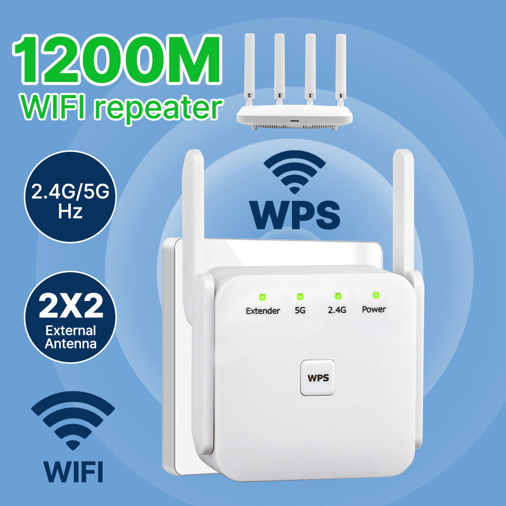 2,4g/5GHz WLAN-Repeater 1200m WLAN-Router ap wps WLAN-Verstärker Range Extender Signal Booster Wlan Networking Expander