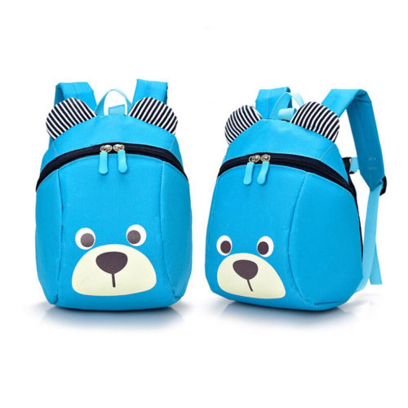 Leuke Kinderen Peuter Kids Cartoon Beer Safety Harness Strap Bag Rugzak Met Reins Jongens Meisjes Outdoor Reizen Kleine Rugzak: Light blue