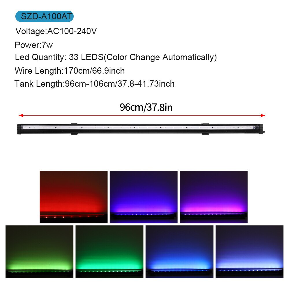 Kleurrijke Kleur Veranderende Led Aquarium Licht Duiken Licht Led Afstandsbediening Kleur Veranderende Onderwater Licht Led Aquarium: DB-100AT