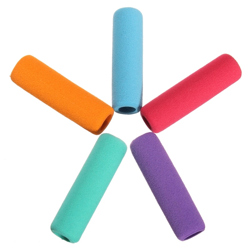 Kicute10pcs/lot Comfort Soft Foam Pen Pencil Grips Pen Control Pupil Handwriting Aid Kids Children School Stationery