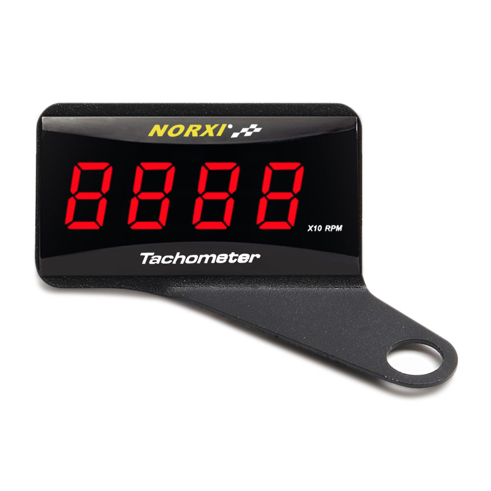 Mini medidor de RPM para motocicleta, pantalla LCD cuadrada Digital, tacómetro de hora para motor, tacómetro para BMW, YAMAHA, KAWASAKI Racing: Gris oscuro