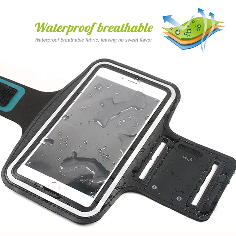 HORUG Waterproof Sports Phone Armband For iPhone xs max Running Armband Case Holder For Phone On Hand Mobile Brassard Telephone