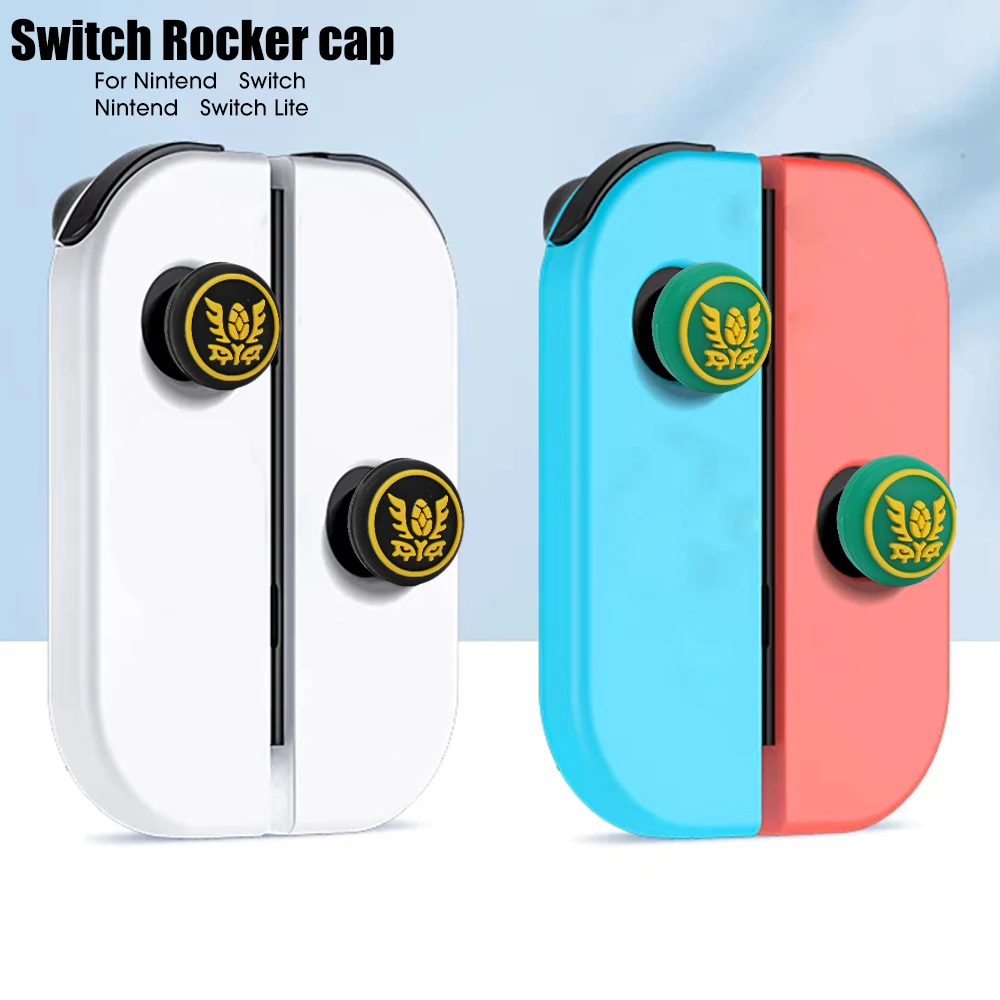 Tapas de agarre de palo de pulgar para Nintendo Switch/Switch Lite, cubierta de botón antideslizante de silicona, protector de Joystick para controlador