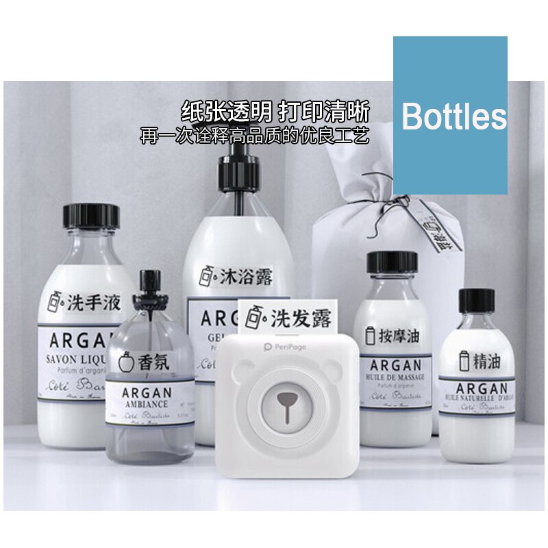 Transparent Thermal Adhesive Label PVC Barcode Paper Packaging Sealing Self-adhesive Sticker 20~100MM Waterproof Tear-proof