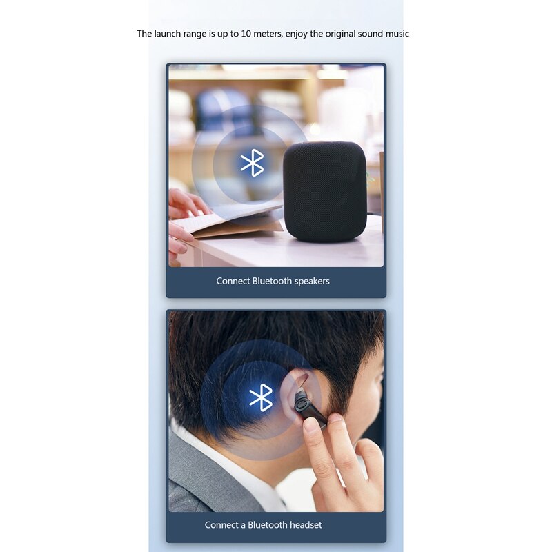 Lcd Sn Display Bluetooth Adapter Bluetooth Receiver Transmitter 2 in 1 Hands-Free Call Bluetooth 5.0