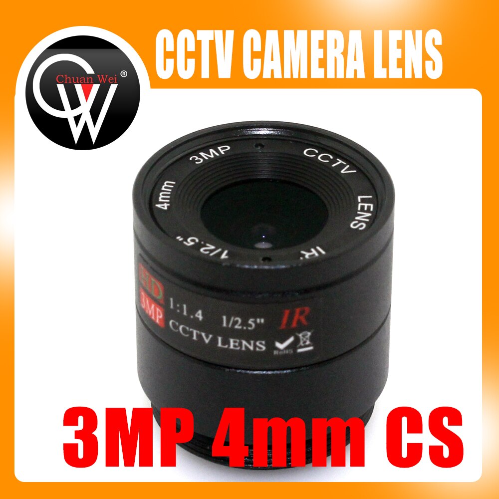 3MP 4mm Lens CS Mount HD CCTV Camera lens for Day/night CCD Security CCTV IP Camera