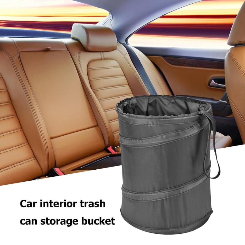 Waterproof Trash Bag for Car Can Pack Bag Foldable Oxford Cloth Garbage Storage Bucket Bin Wastebasket Cleaning Tools Accessorie
