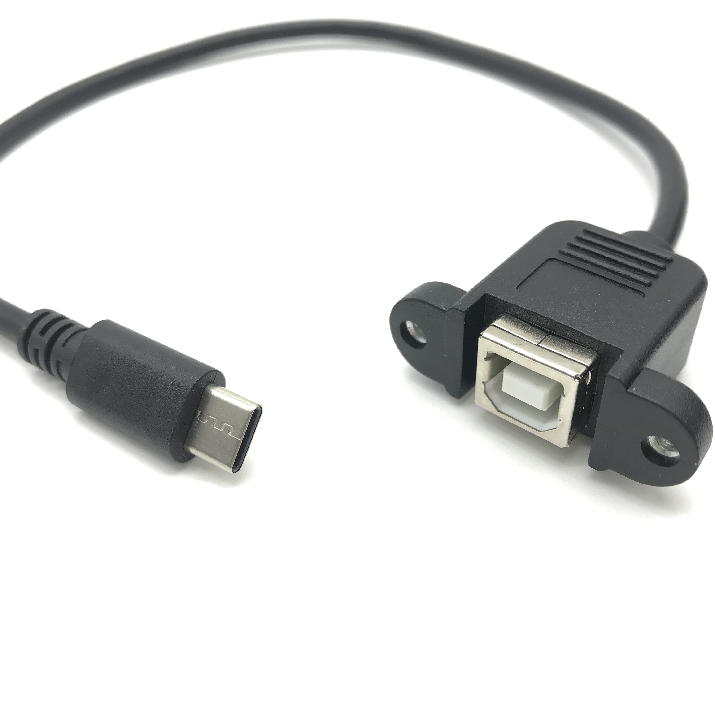 Usb 2.0 B Male Naar Usb B Female Printer Panel Mount Naar Micro Usb Mini Usb Type-Cmale Extension kabel Schroef Gat Connector Graden: green / 0.6m