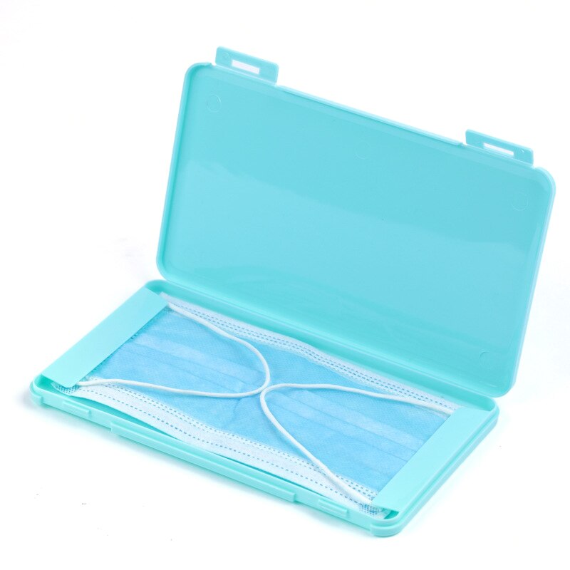 Portable Face Mask Storage Case Face Shield Holder Box Travel Organizer Mask Storage Plastic Box Mask Storage Plastic Box