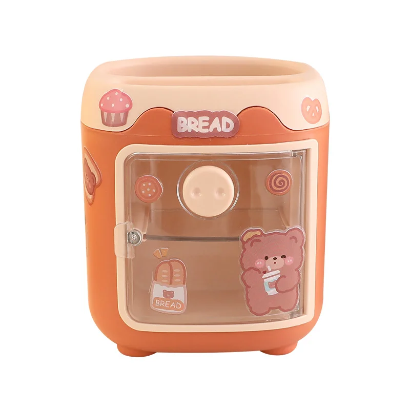 Multi-grid Pig Pen Holder Desk Organizer Cute Multi-functional Office Desk Stationery Pen Holder Pencil Stand Organiser