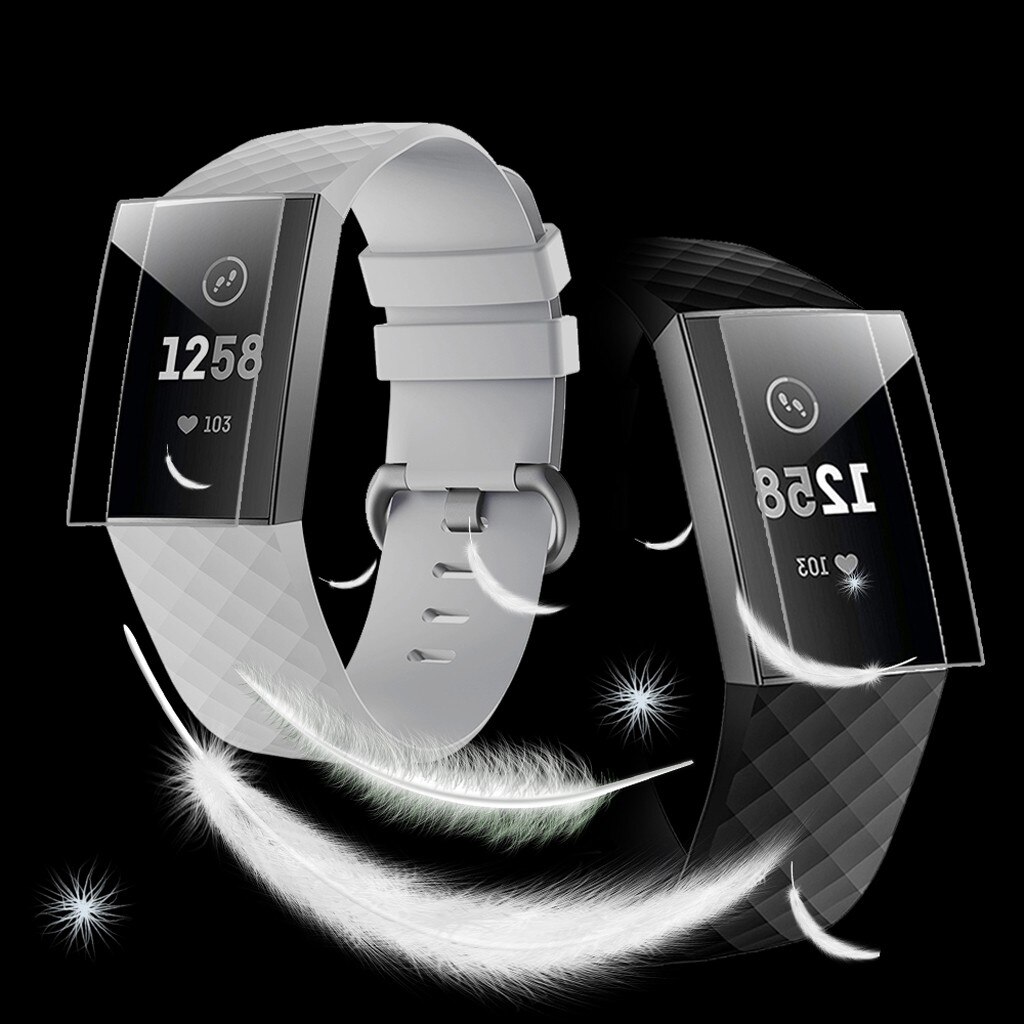 5pack 9h anti-déflagrant Tpu Hd couverture complète Film de protection d'écran pour Fitbit Charge 4 Film de protection d'écran accessoires de montre p2