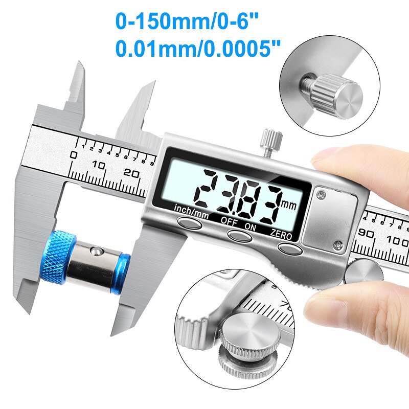 Hand tools digital display caliper 0-150 mm calipermetal stainless steel electronic caliper digital display caliper