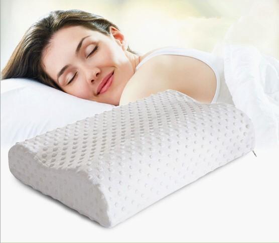 Cuello almohada de fibra de rebote lento 50*30CM Cervical almohada de espuma de memoria salud envo gratis