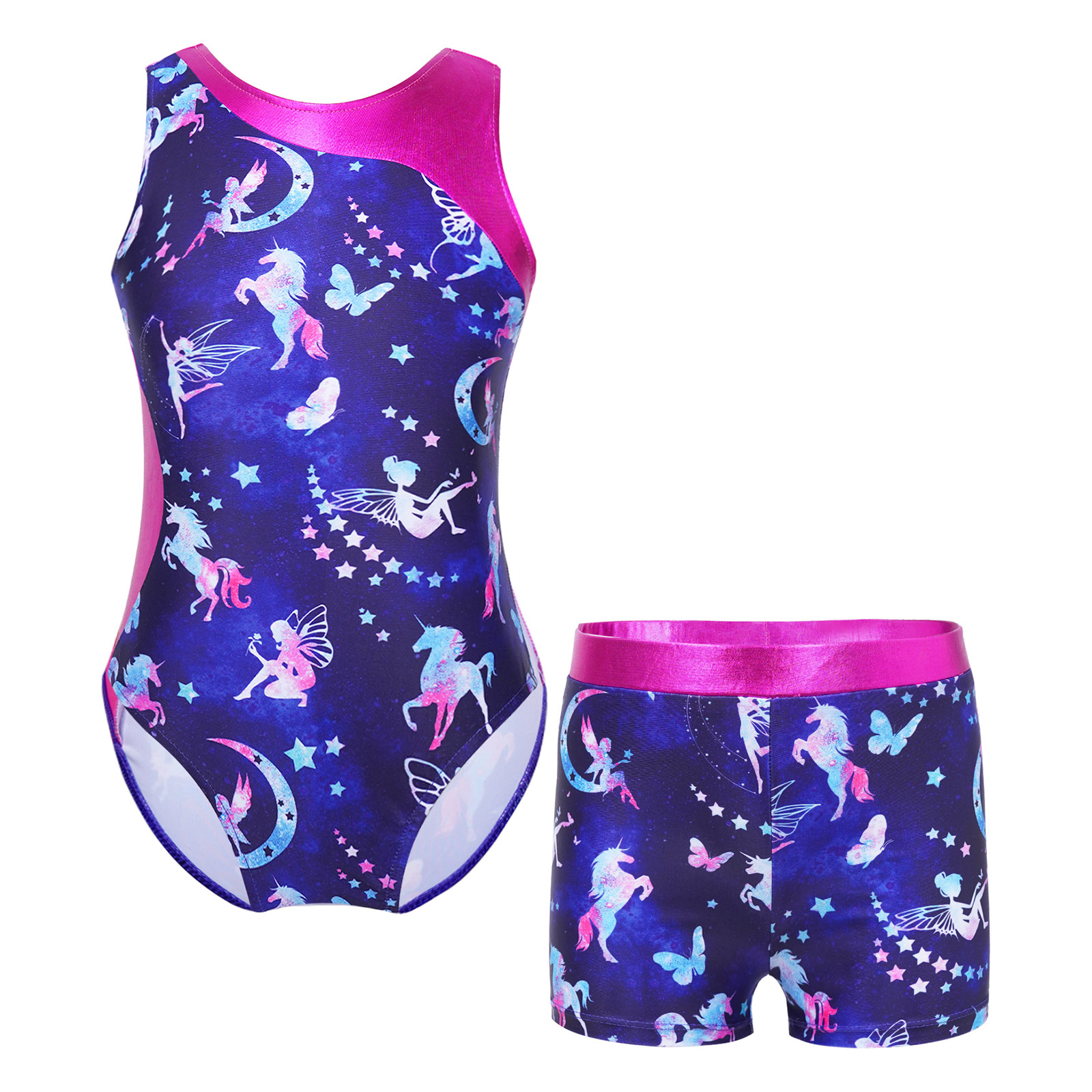 Leotardo de Ballet para niños y niñas, Body de gimnasia sin mangas con pantalones cortos, ropa de baile para clase de baile, entrenamiento, actuación en escenario: XXS / Beige