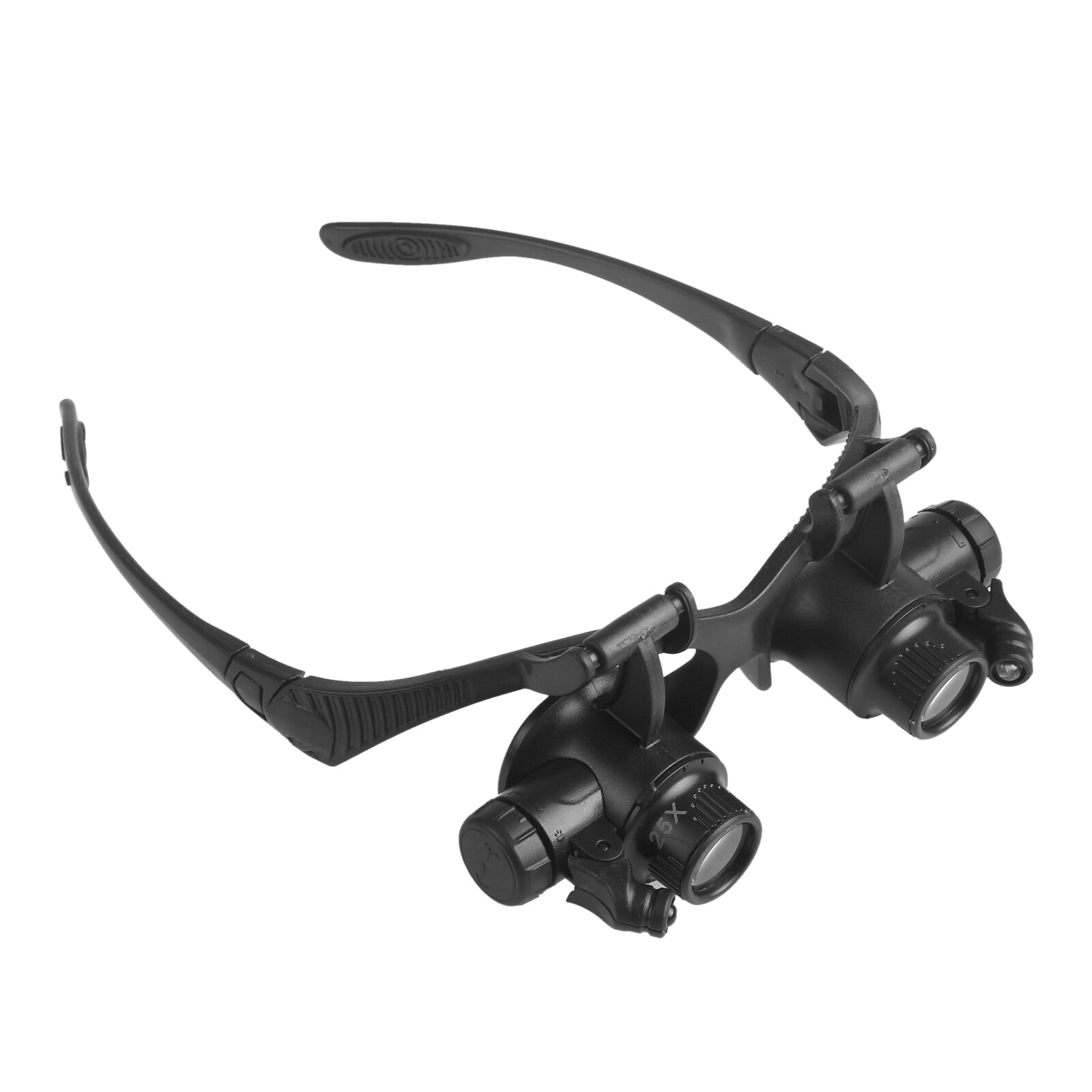 Huvudband glasögon klocka reparation urmakare förstoringsglas lupp juvelerare förstoringsglasögon verktygsset med lampa led ljus 10x 15x 20x 25x
