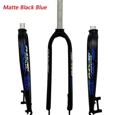 PASAK-horquilla rígida de aluminio de 26 ", 27,5" y 29 ", para bicicleta de montaña y de carretera, freno de disco de modelar: matte black blue