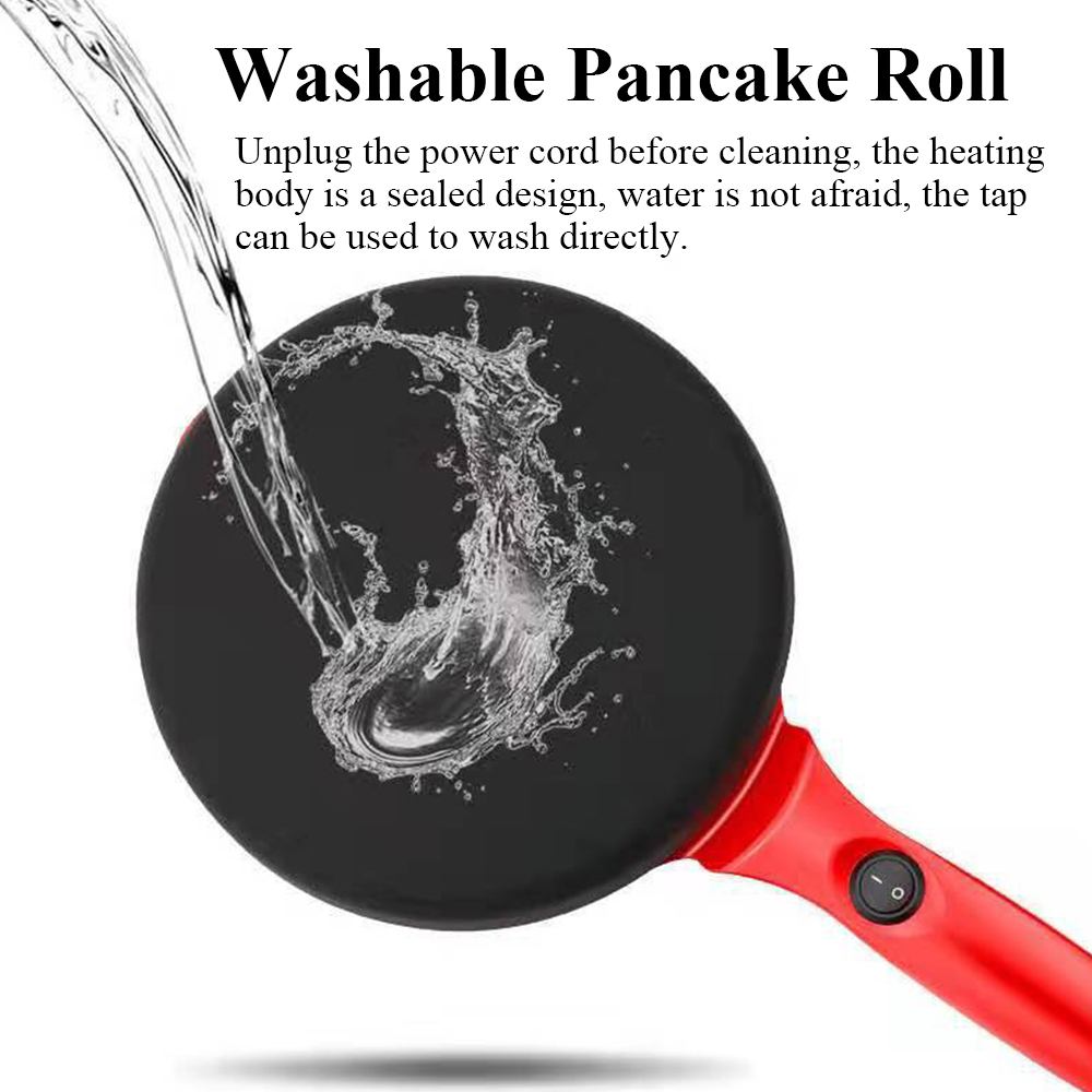 900W 220V Non-stick Electric Crepe Pizza Maker Pancake Non-stick Griddle Baking Pan Cake Machine Kitchen Cooking Tools Crepe