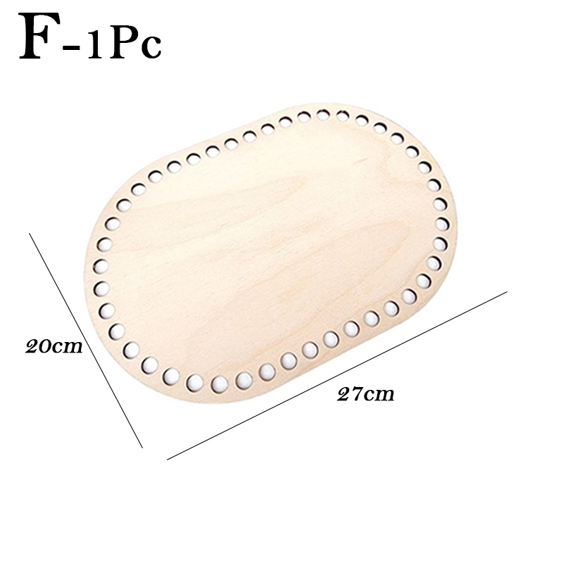 Natural Wooden Basket Bottom Crochet Basket Base for DIY Handcraft Basket Weaving Supplies Making Home Decoration: 06