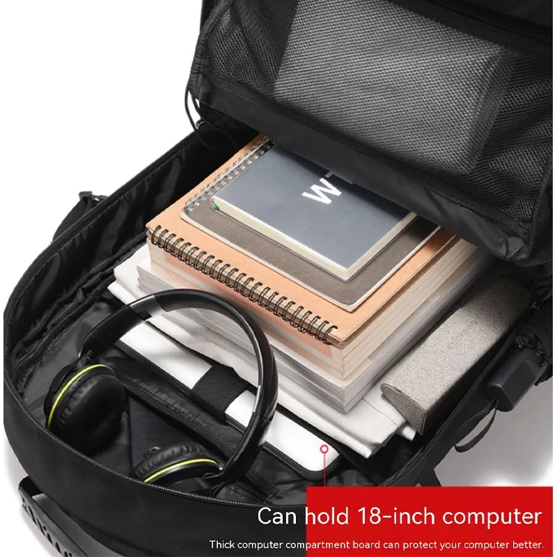 50L 80L Grote Reisrugzak Heren Apart Schoenencompartiment Zakelijke Tas Buitensporten Waterdichte Man Zwarte Opbergrugzakken