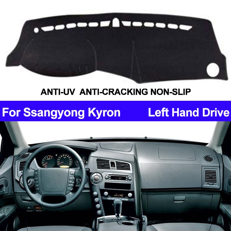 Bil instrumentbræt dæksel dashmat til ssangyong kyron auto indre solskærm dashboard måttedæksel pad carpe bil styling anti-sun