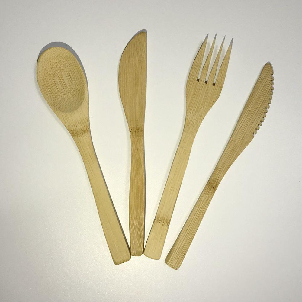 Conjunto de Talheres de bambu