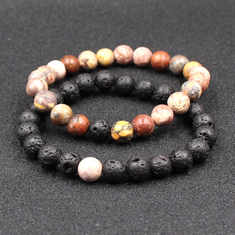 Koppels Afstand Armband Natuurlijke Houten Steen Wit En Zwart Yin Yang Kralen Armbanden Voor Mannen Vrouwen Beste Vriend