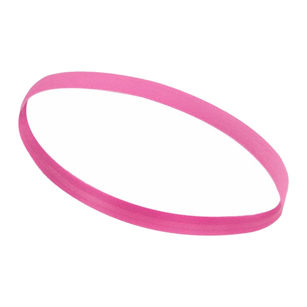 Gym Anti-Slip Dunne Elastische Sport Hoofdband Vrouwen Yoga Haarbanden Slanke Fitness Zweetband Voor Mannen Multicolor: ROSE RED