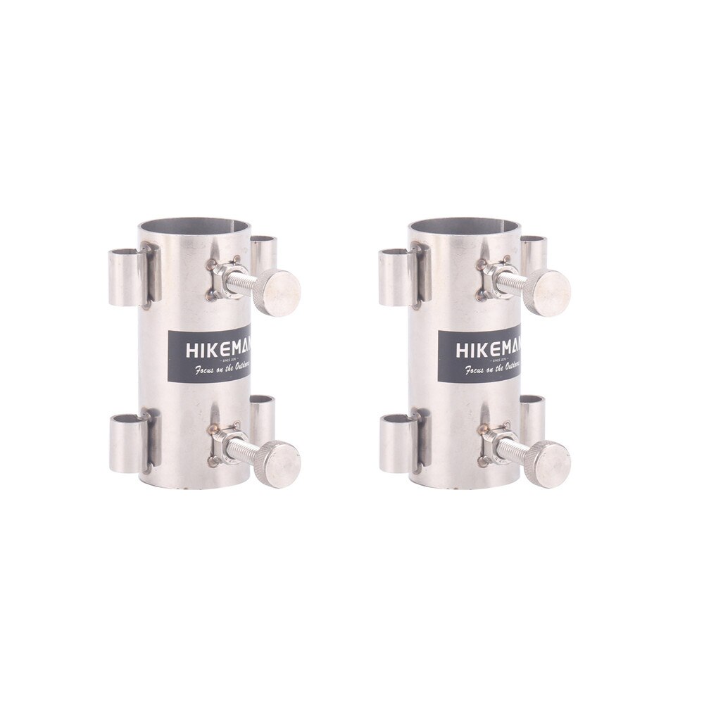 Luifel Staaf Houder Rvs Moer Verstelbare Baffle Outdoor Hike Camping Luifel Vissen Paraplu Pole Winddicht Vaste Stand: 2PCS Silver