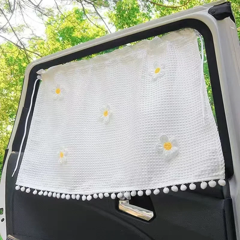 Parasoles para ventana lateral de coche, malla magnética Universal, cortinas protectoras de privacidad, protección UV contra el calor de doble capa, parasol para el lado trasero: Azul