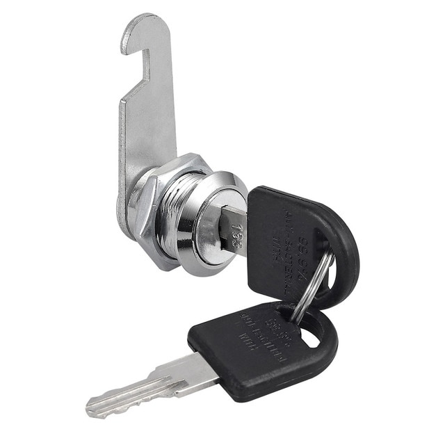 16/20/25/30mm Latch Cam Lock Door Barrel 90 Degree With 2 Key 8mm Hole Suitable For Filing Cabinet Locker Drawers: 16mm