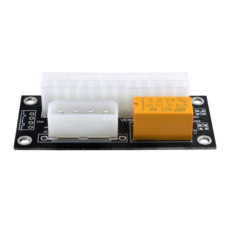 ATX 24Pin to Molex SATA Dual PSU Power Supply Sync Starter Extender