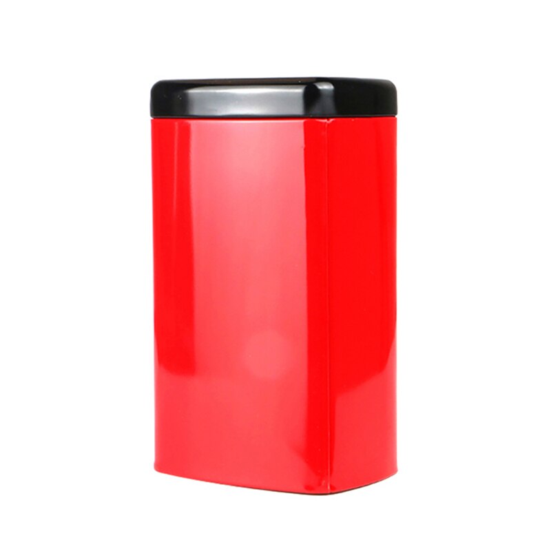 Xin Jia Yi Packaging Small Kitchen Canisters For Sugar Tea Coffee Metal Tin Rectangle Shape Can Tin: Red