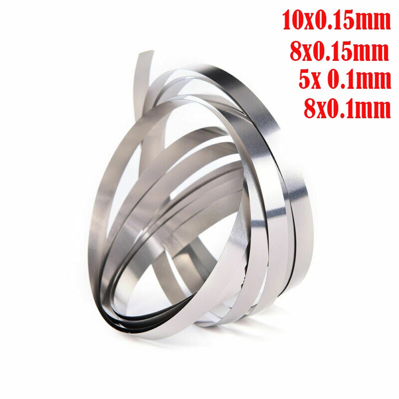 2/3/5 meter nikkel bånd li-ion batteri nikkel plade plade ni belagt stål bælte bånd stik til 18650 batteri velrjt