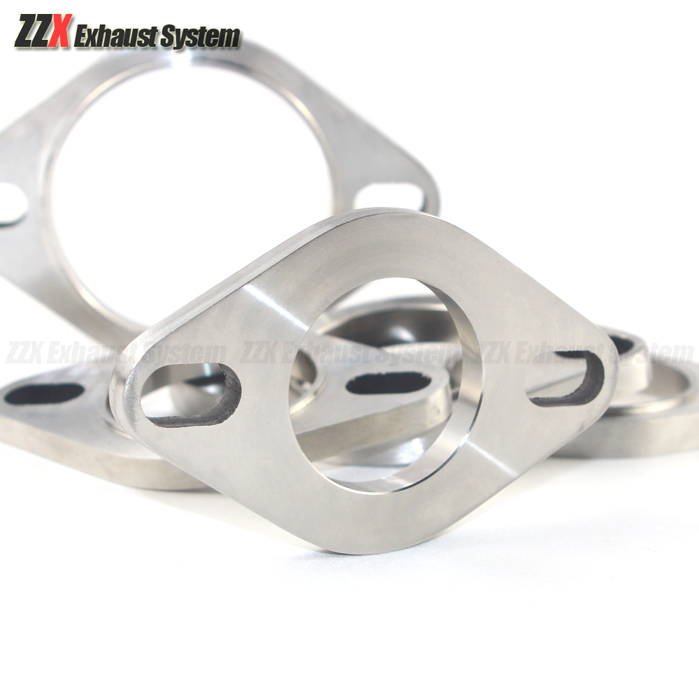 Automotive exhaust muffler 304 stainless steel welded flange two-hole sealing gasket 45/51/57/60/63/70/76mm