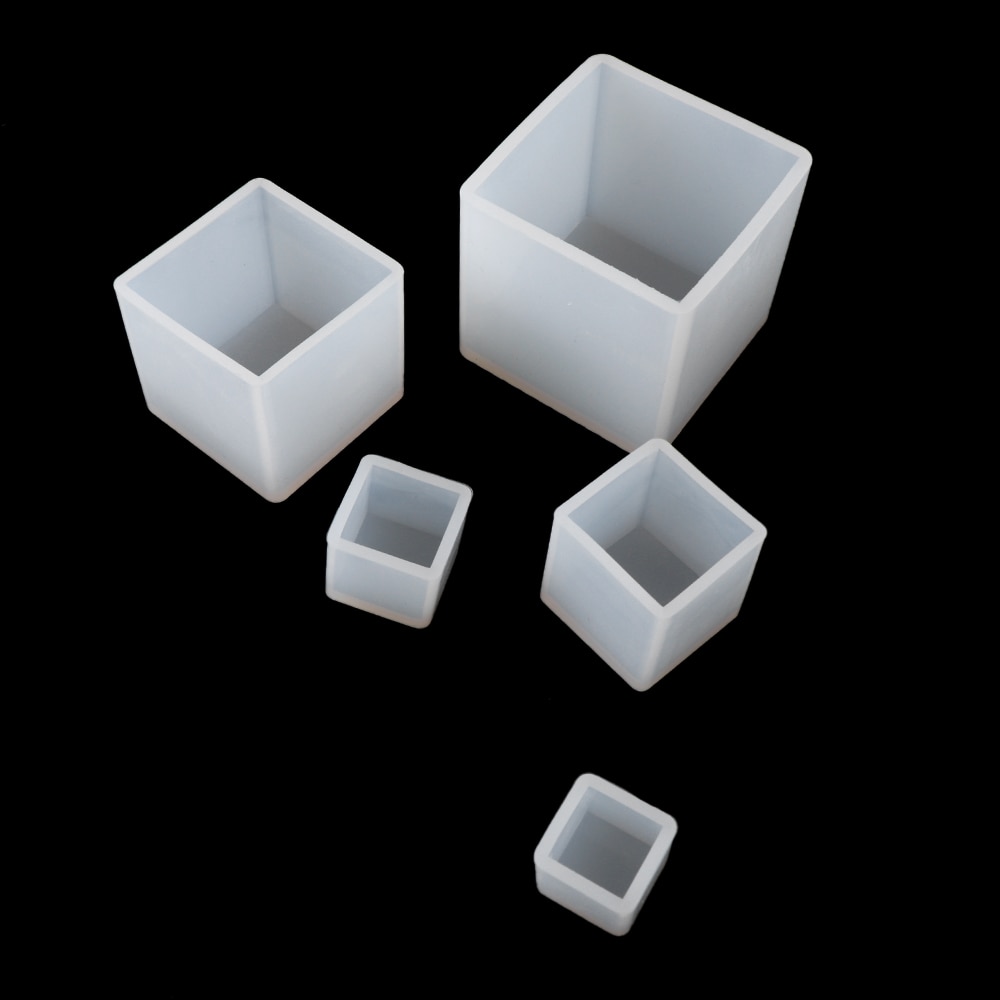 Transparent Square Cube Silicone Mould Crystal UV Epoxy Resin Molds DIY Pendant Jewelry Making Tools DIY Craft