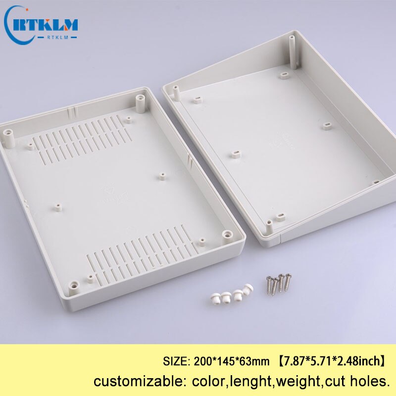 ABS caja de conexiones carcasa de instrumentos de bricolaje caja de plástico para proyecto electrónico caja eléctrica de plástico caja de escritorio personalizada 200*145*63mm