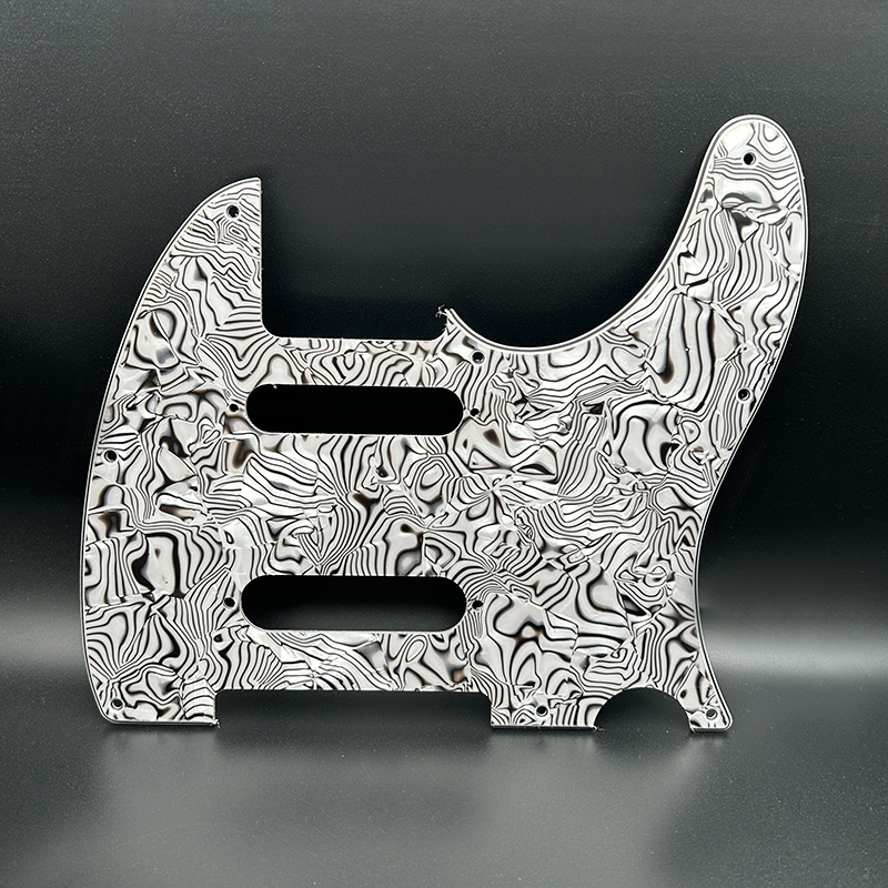 Golpeador Tele de 3 capas con 2 pastillas de bobina única, placa rascadora de 8 orificios para guitarra eléctrica estilo TL, multicolor: Azul