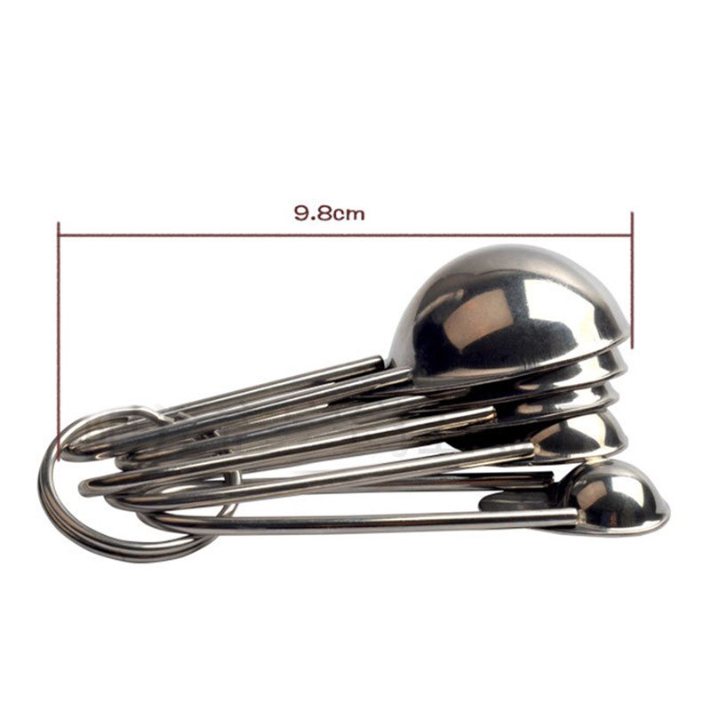 5 kpl / setti hopea 400 ruostumaton teräs kahvi, tee leipoo tarvikkeet keittiökapineet mittakaavaa monikäyttöinen mittauslaitteet