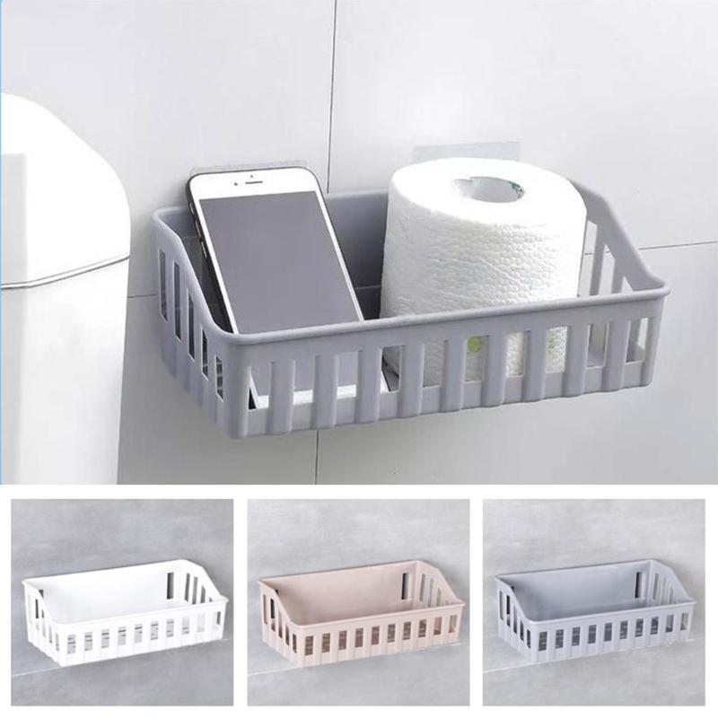 Bathroom Shelf Organizer Plastic Suction Cup Corner Shelf Shower Toilet Storage Wall Holder Rack Wall Holder Shampoo Holder