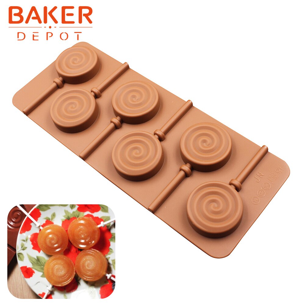 Bager depot silikone slikkepinde form til slik chokolade rund kage dekoration form bjørn slikkepinde forme til bagegrej: Cdsm -070