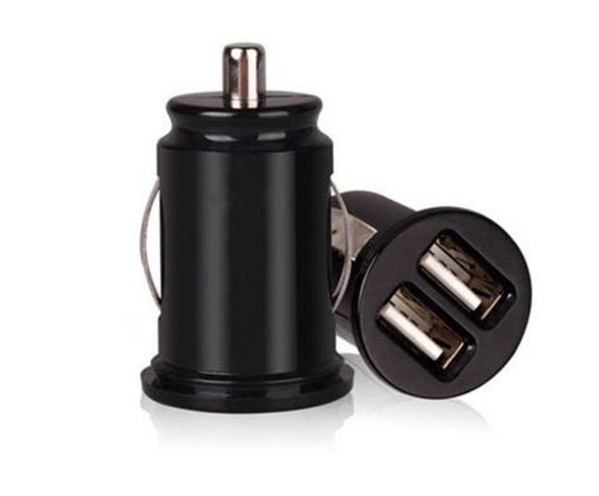 auto lader adapter bullet dual mini usb 2-port voor apple iphone 5 5 s 6 6 s 7 samsung