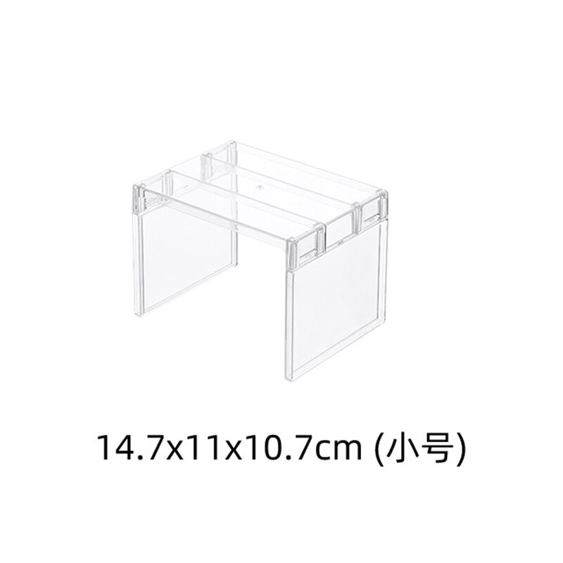 1pcs Fridge Organizer Fridge Rack Kitchen Racks Kitchen Items Stackable Shelf Layered Shelf Tray Storage Rack Space Saver: Small