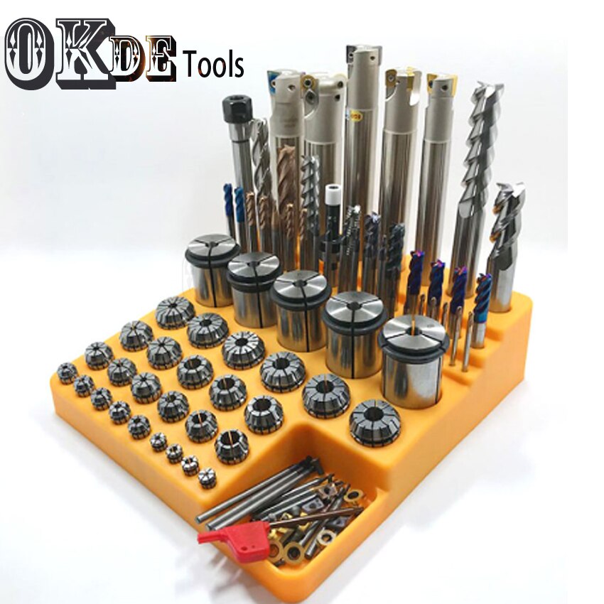 1pcs plastic case Storage box for spring collet inserts collect for CNC tool parts collecting Collecting tool Box